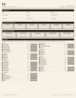 First page of Adventurer Record